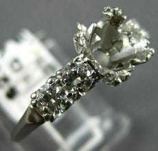 ANTIQUE .55CT DIAMOND PLATINUM 3D ROUND FISHTAIL SEMI MOUNT ENGAGEMENT #21989