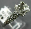 ANTIQUE .55CT DIAMOND PLATINUM 3D ROUND FISHTAIL SEMI MOUNT ENGAGEMENT #21989