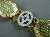 ESTATE WIDE 2.25CT DIAMOND & YELLOW TOPAZ 18KT TWO TONE GOLD 3D OVAL BRACELET