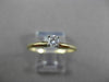 ESTATE .15CT DIAMOND 14KT TWO TONE GOLD CLASSIC SOLITAIRE FRIENDSHIP RING #23779