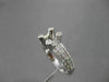ESTATE WIDE .50CT DIAMOND 14K WHITE GOLD 3 ROW SEMI MOUNT ENGAGEMENT RING #14896