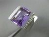 ESTATE EXTRA LARGE 9.22CT DIAMOND & AMETHYST & BLUE TOPAZ 14K WHITE GOLD 3D RING