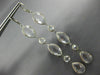 ESTATE EXTRA LARGE AAA CRYSTAL 14KT WHITE GOLD 3D MULTI SHAPE HANGING EARRINGS