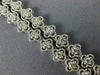 3.10CT DIAMOND 18KT WHITE GOLD 3D 4 LEAF CLOVER FLOWER ETERNITY TENNIS NECKLACE