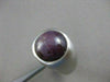 ESTATE PURPLE CABACHON STAR SAPPHIRE 14KT WHITE GOLD SOLID MENS RING 15mm #7887