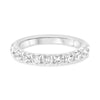 1.0CT DIAMOND 14KT WHITE GOLD 3D ROUND SEMI ETERNITY WEDDING ANNIVERSARY RING