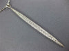 ESTATE LARGE .59CT DIAMOND 18KT WHITE GOLD ELONGATED MARQUISE SHAPE BAR PENDANT
