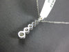ESTATE .45CT DIAMOND 18KT WHITE GOLD 3D CLASSIC ROUND JOURNEY FLOATING PENDANT