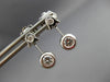 ESTATE .37CT DIAMOND 18K WHITE GOLD TULIP BEZEL HANGING FLOWER EARRINGS #11427