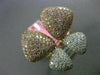 ESTATE EXTRA LARGE 4.14CT DIAMOND 18KT WHITE & ROSE GOLD BUTTERFLY FLOWER RING