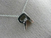 .16CT ROUND DIAMOND 14KT WHITE GOLD CLASSIC "R" INITIAL FLOATING PENDANT #19148