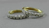 ESTATE LARGE .60CT DIAMOND 14KT WHITE & YELLOW GOLD HUGGIE EARRINGS #14065