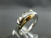 ESTATE 1.20CT DIAMOND 14KT TWO TONE GOLD DIAGONAL WAVE ANNIVERSARY RING #19620