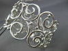 EXTRA LARGE 6.43CT DIAMOND 18KT WHITE GOLD 3D OPEN FILIGREE SEMI ETERNITY BANGLE