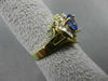 ESTATE 1.33CT DIAMOND & AAA PEAR TANZANITE 14K YELLOW GOLD 3D COCKTAIL RING 9787