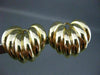 ESTATE LARGE 14K YELLOW GOLD LOVE HEART SEA SHELL DESIGN EARRINGS AMAZING #22546