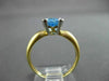 ESTATE 1.54CTW AAA BLUE TOPAZ & DIAMOND 14KT WHITE & YELLOW GOLD 3D RING #22653