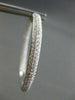 ESTATE WIDE 3.48CT DIAMOND INSIDE OUT 14KT WHITE GOLD HOOP EARRINGS F/G VS