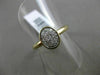 ESTATE WIDE .15CT ROUND DIAMOND 14KT YELLOW GOLD 3D OVAL CLASSIC PAVE LOVE RING