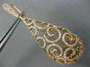 ESTATE EXTRA LARGE 5.34CT PINK DIAMOND 18K ROSE GOLD FILIGREE TEAR DROP EARRINGS