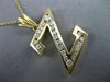 ESTATE LARGE .75CT ROUND DIAMOND 14KT YELLOW GOLD INITIAL FLOATING PENDANT #4841