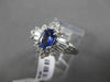ESTATE .90CT DIAMOND & AAA TANZANITE 14KT WHITE GOLD CLUSTER COCKTAIL RING