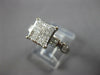 ESTATE LARGE .90CT DIAMOND 14KT WHITE GOLD 3D PRINCESS INVISIBLE ENGAGEMENT RING