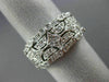 ESTATE WIDE .33CT DIAMOND 14KT WHITE GOLD 3D FILIGREE MILGRAIN ANNIVERSARY RING