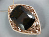 EXTRA LARGE 73.47CT DIAMOND & AAA SMOKY TOPAZ 18K ROSE GOLD 3D FILIGREE PENDANT