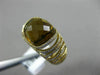 ESTATE WIDE 5.61CT DIAMOND & AAA SMOKEY TOPAZ 14KT WHITE GOLD 3D ZEBRA RING