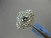 ESTATE LARGE 1.50CT DIAMOND 14KT WHITE GOLD 3D CLUSTER SQUARE FILIGREE LOVE RING