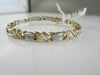 ESTATE WIDE 14KT TWO TONE 3.45CTW DIAMOND LOVE BRACELET