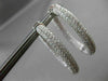 ESTATE MASSIVE 13.13CT DIAMOND 18KT WHITE GOLD OVAL DOUBLE SIDED HOOP EARRINGS