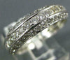 ANTIQUE 1.50CT DIAMOND 18K WHITE GOLD 3 ROW PAVE ETERNITY ANNIVERSARY RING #1192