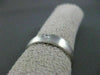 ESTATE WIDE .16CT DIAMOND 14K WHITE GOLD SOLITAIRE MATT MENS RING HANDSOME #2601