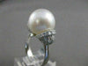 ESTATE DIAMOND 14MM SOUTH SEA PEARL 14KT WHITE GOLD FANCY COCKTAIL RING VS #2670