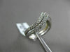 ESTATE .39CT ROUND DIAMOND 18K WHITE GOLD 3D DOUBLE WAVE COMPANION LOVE RING SET