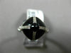 ESTATE WIDE .42CT ROUND DIAMOND & ONYX 14KT WHITE GOLD 3D SQUARE DOME SHAPE RING