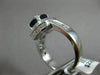 ESTATE LARGE 5.24CT DIAMOND & AAA SAPPHIRE 18KT WHITE GOLD HALO ENGAGEMENT RING