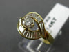 ESTATE 1.28CT DIAMOND 14K YELLOW GOLD 3D SOLITAIRE INFINITY ENGAGEMENT RING #750