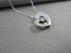 ESTATE 0.35CT DIAMOND 14KT WHITE GOLD SOLITAIRE HEART PENDANT & CHAIN #6921