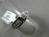 ESTATE .72CT ROUND DIAMOND 14KT WHITE GOLD SEMI BEZEL SOLITAIRE MENS PINKY RING