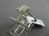 ESTATE WIDE .45CT ROUND DIAMOND 18KT WHITE GOLD 3D TWO ROW SQUARE HALO FUN RING
