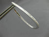 LARGE .28CT DIAMOND 14K WHITE GOLD 3D CLASSIC OVAL INSIDE OUT LOVE HOOP EARRINGS