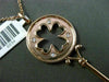 ESTATE LARGE .09CT DIAMOND 14KT ROSE GOLD KEY TO YOUR HEART FLOATING PENDANT