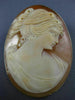 ESTATE EXTRA LARGE 14KT YELLOW GOLD HANDCRAFTED LADY CAMEO PENDANT BROOCH #21871
