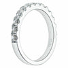 ESTATE .76CT DIAMOND 18K WHITE GOLD ROUND SEMI ETERNITY WEDDING ANNIVERSARY RING