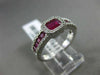 ESTATE 1.29CT ROUND DIAMOND & RUBY 14K WHITE GOLD HALO FRIENDSHIP PROMISE RING