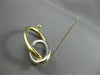 ESTATE LARGE 14KT WHITE & YELLOW GOLD OVAL ABSTRACT BROOCH PIN BEAUTIFUL! #22513