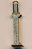 ESTATE EXTRA LARGE 1.0CT DIAMOND 14KT YELLOW GOLD I INITIAL FUN FLOATING PENDANT